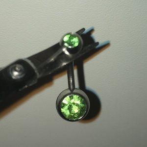 Neon Green Standard Bellybutton Ring